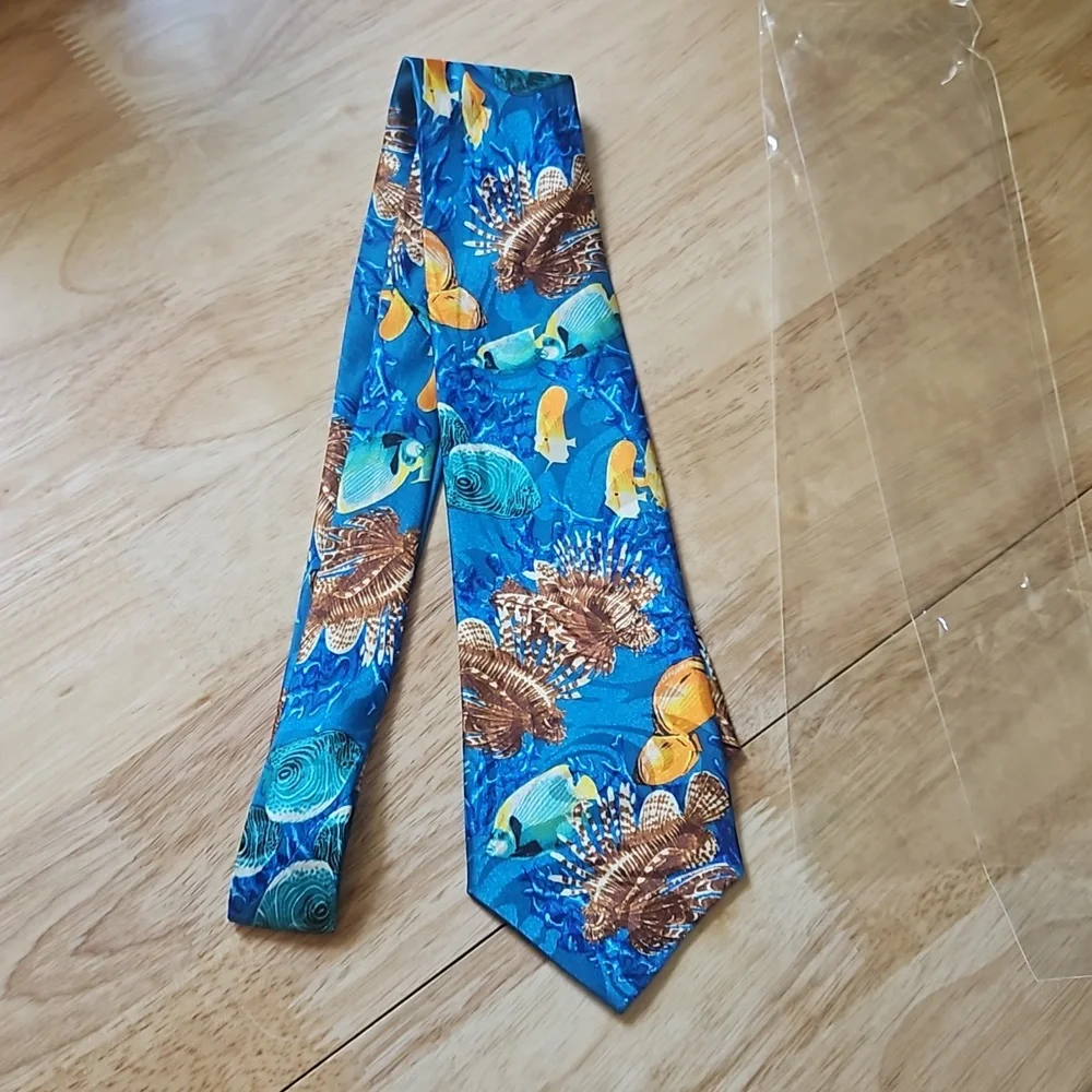👔FRATELLO OCEAN PRINT NEC TIE👔